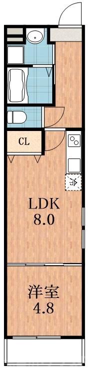 千躰の完工年月(2015年1月)築の賃貸アパートの間取り