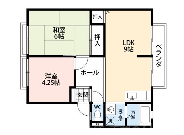 サンライフ岡山3の間取り