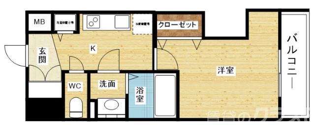 都島中通の完工年月(2018年3月)築の賃貸マンションの間取り