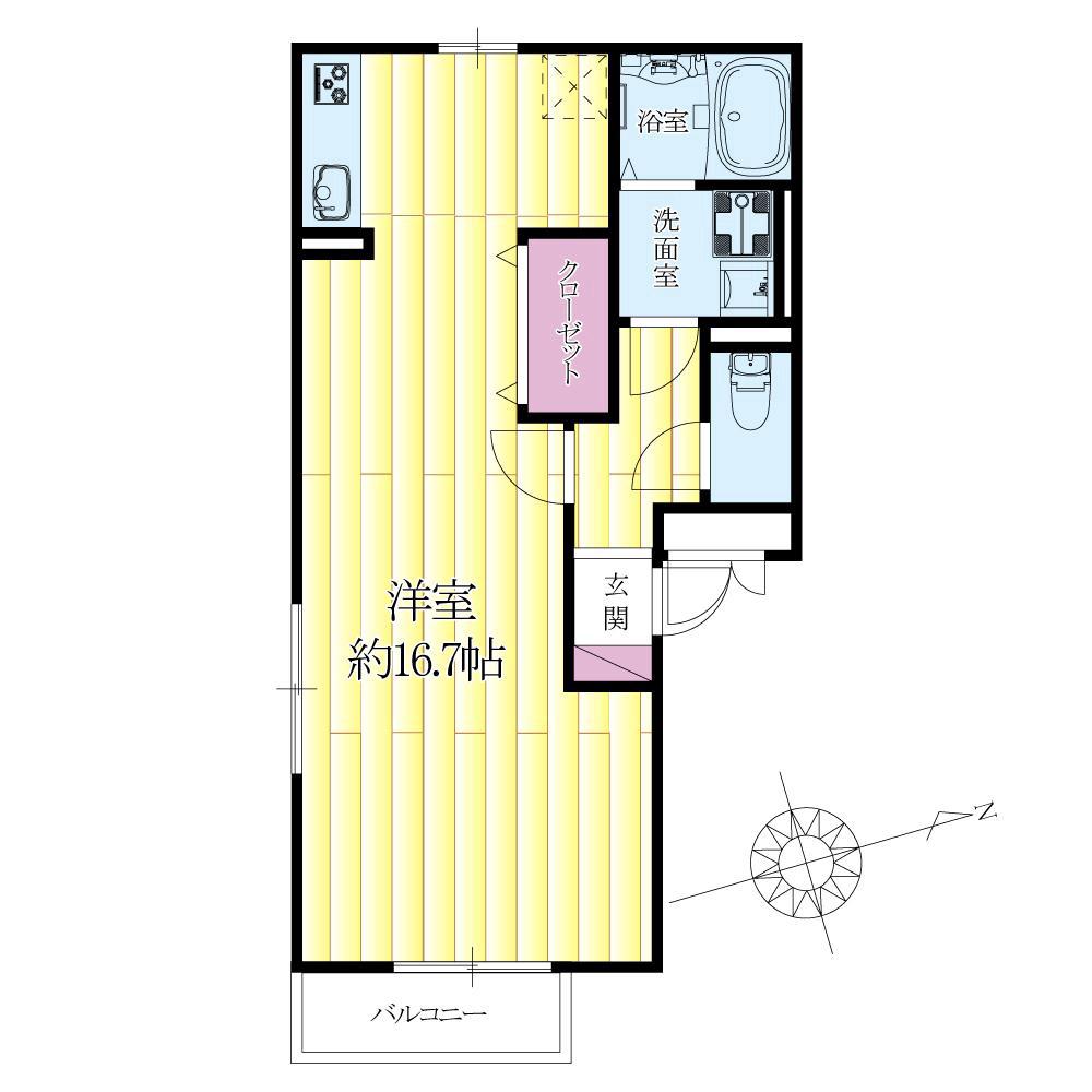 別府の完工年月(2014年9月)築の賃貸アパートの間取り