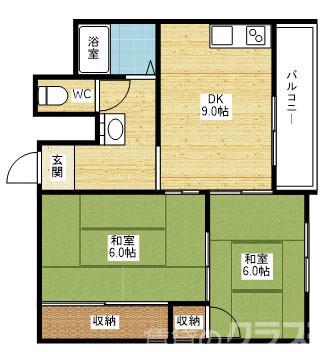 第2早岡ハイツの間取り