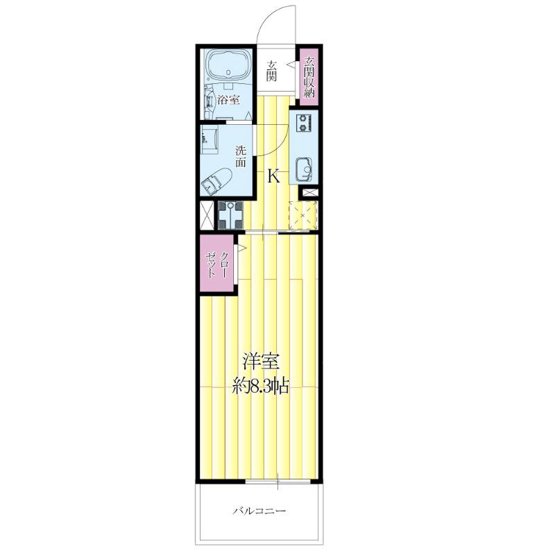 尺谷の完工年月(2014年3月)築の賃貸アパートの間取り
