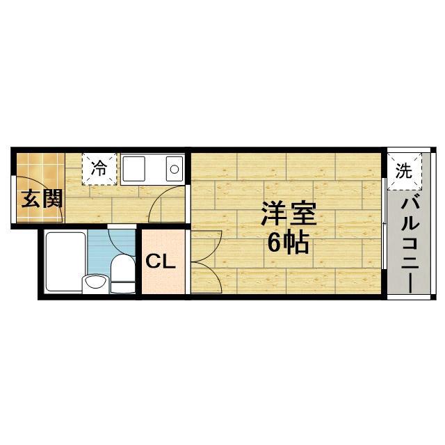 浜町の完工年月(1993年4月)築の賃貸マンションの間取り