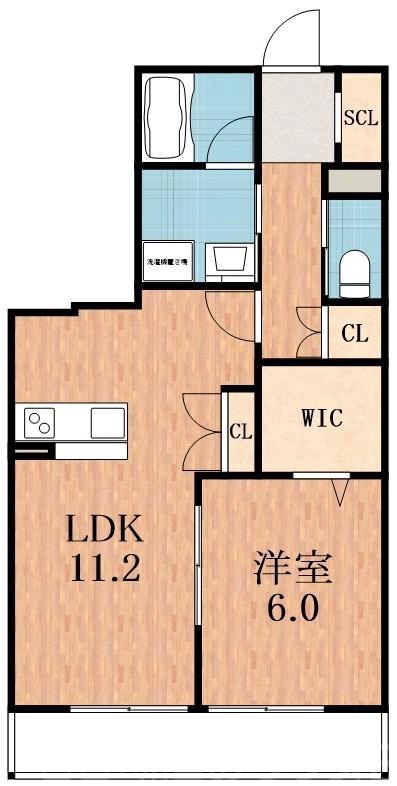 平野元町の完工年月(2014年9月)築の賃貸マンションの間取り