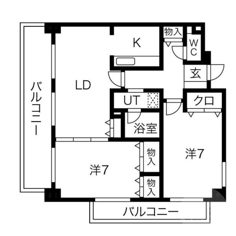 千里山東の完工年月(1997年7月)築の賃貸マンションの間取り
