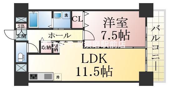 西舞子壱番館の間取り