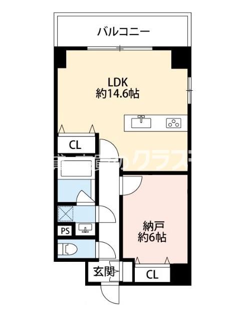 千代崎の完工年月(2013年11月)築の賃貸マンションの間取り