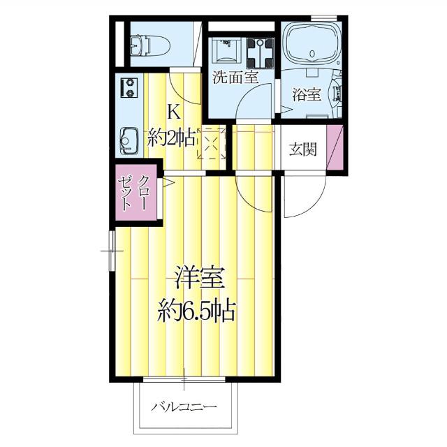 庄屋の完工年月(2008年9月)築の賃貸アパートの間取り