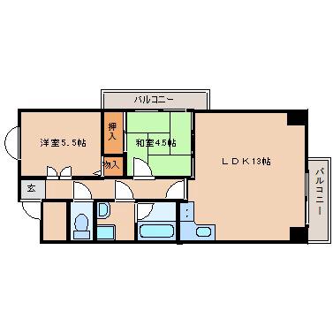 カルチェ清水谷の間取り