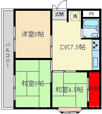 香里ロイヤルプラザの間取り