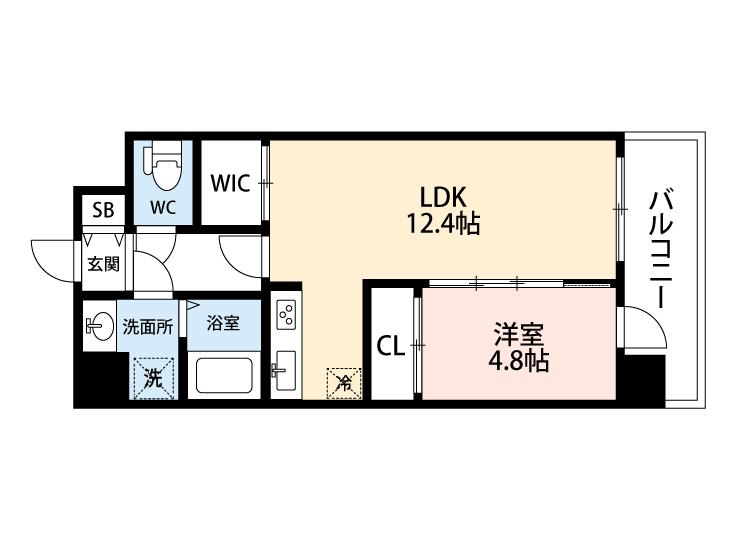 南吹田の完工年月(2021年5月)築の賃貸マンションの間取り