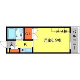 千里山西の完工年月(1987年2月)築の賃貸マンションの間取り