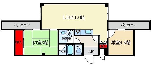 サンセルジュ香里園の間取り