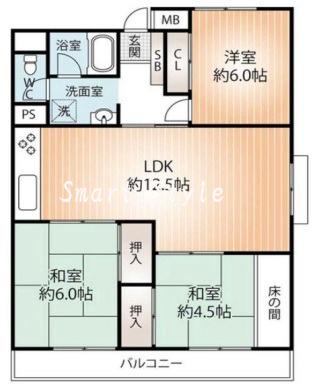 メゾン霞ヶ丘の間取り