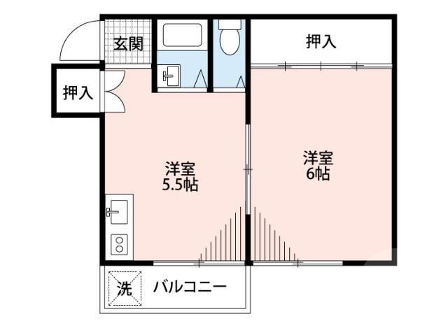 千里丘の完工年月(1987年8月)築の賃貸アパートの間取り