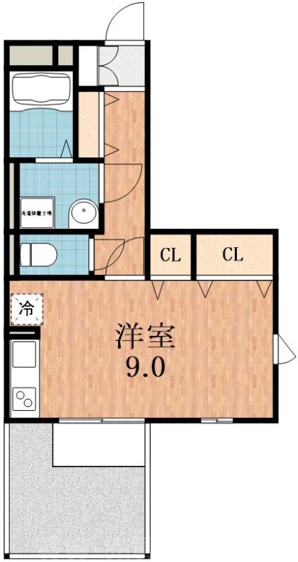 鷹合の完工年月(2005年3月)築の賃貸アパートの間取り