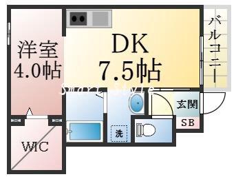 クレールベルヴィル立花C棟の間取り