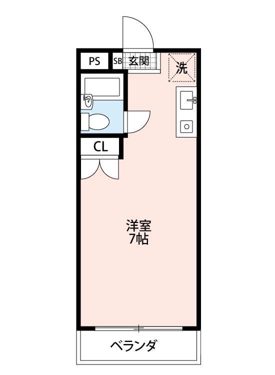 泉町の完工年月(1988年9月)築の賃貸マンションの間取り