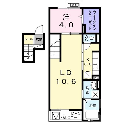 鳥飼本町の完工年月(2016年1月)築の賃貸マンションの間取り