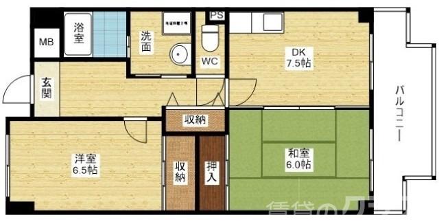 加島フラットの間取り