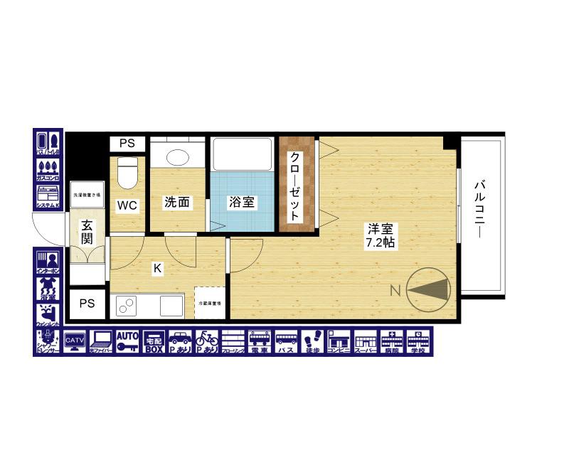 十三東の完工年月(2017年2月)築の賃貸マンションの間取り