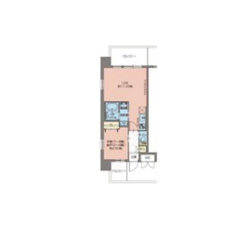 南吹田の完工年月(2021年10月)築の賃貸マンションの間取り