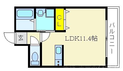 シャンブル萱島の間取り