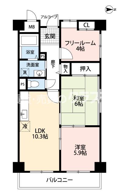 グランファミールさくらがわの間取り