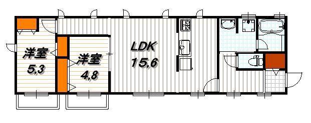 カーサデッラルベーロカネコ釜座邸の間取り