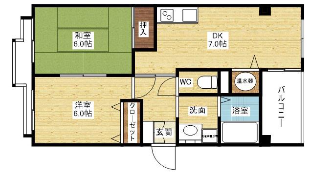 第2シャトー中尾の間取り