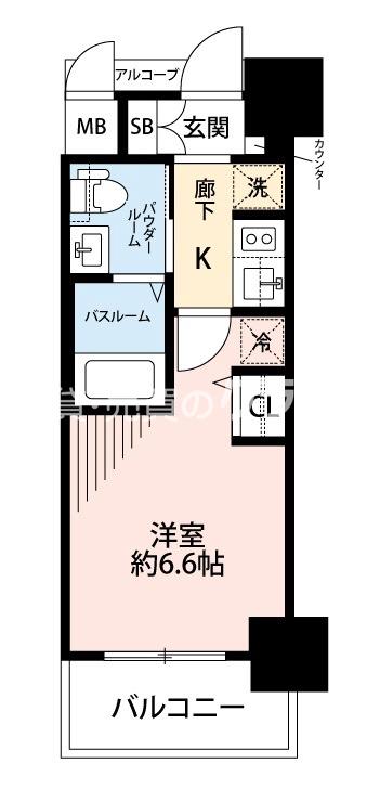 エステムコート難波　WEST SIDE Ⅱ　ベイフレックスの間取り