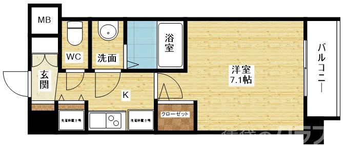 スプランディッド新大阪Ⅴの間取り