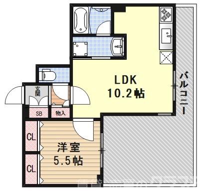 ヴァンベール御苑前の間取り