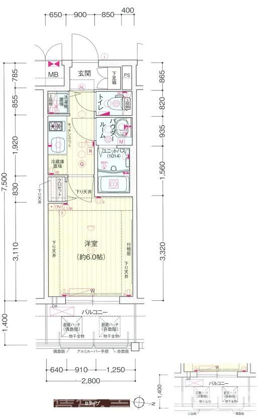 プレサンス京都鴨川の間取り