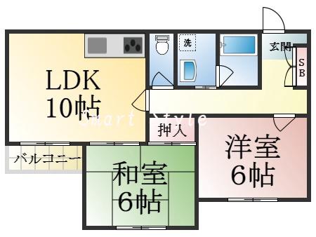 グリーンハイツ妙法寺 B棟の間取り