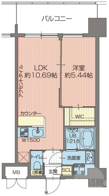 片山町の完工年月(2022年2月)築の賃貸マンションの間取り