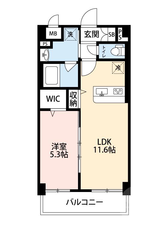 千里丘の完工年月(2022年1月)築の賃貸マンションの間取り