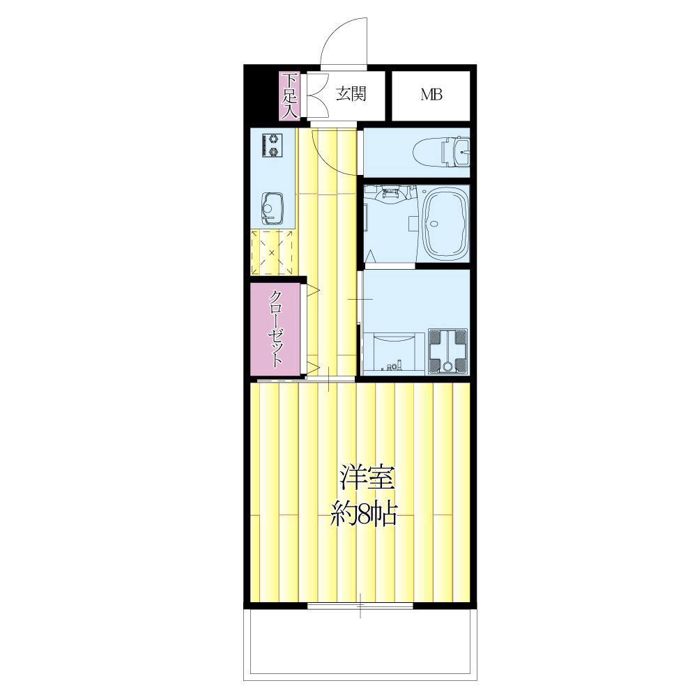 片山町の完工年月(2004年3月)築の賃貸アパートの間取り