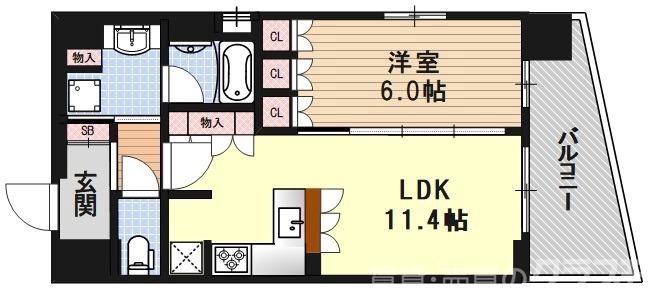 リーガル京都西陣Ⅱの間取り