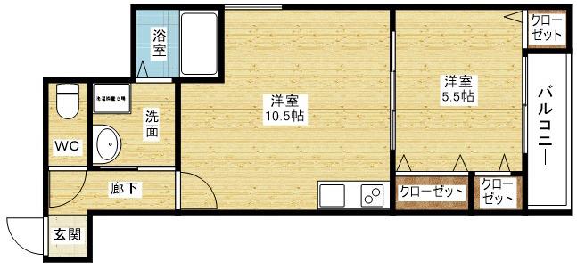 瑞光の完工年月(2020年12月)築の賃貸アパートの間取り