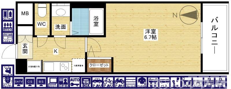 エステムコート新大阪XⅣアイシーの間取り