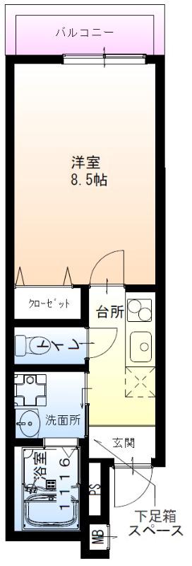 朝日が丘町の完工年月(2022年3月)築の賃貸アパートの間取り