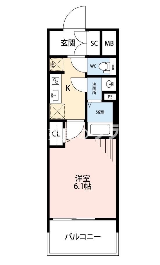 メルディア大正D.C.の間取り