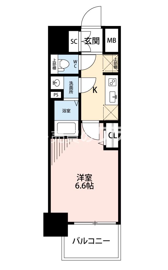 メルディア大正D.C.の間取り