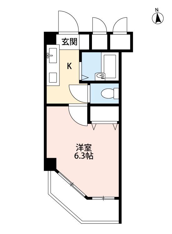 垂水町の完工年月(1998年3月)築の賃貸マンションの間取り