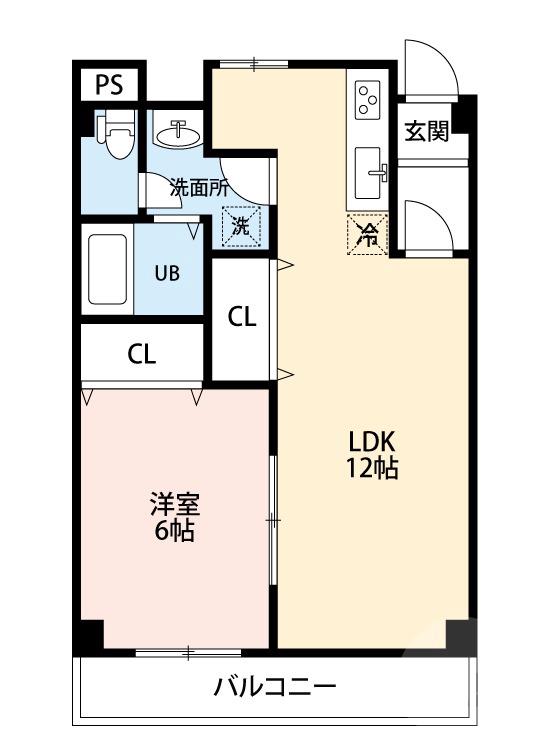 正雀の完工年月(1973年3月)築の賃貸マンションの間取り