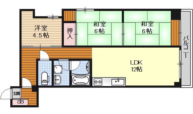ルネ河原町の間取り