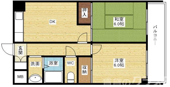 フローライト豊里Ⅰの間取り