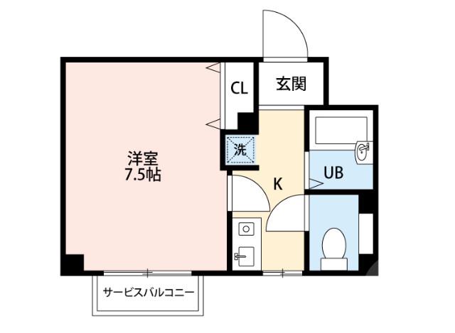 千里山西の完工年月(1970年2月)築の賃貸マンションの間取り