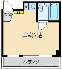 松屋町の完工年月(1988年12月)築の賃貸マンションの間取り